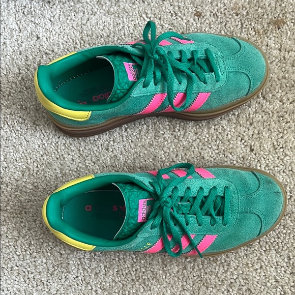 Adidas Gazelle Sneakers - Green, Pink, and Yellow - Picture 5 of 11